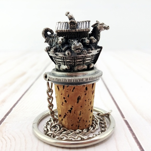 Other - Solid Pewter Noah's Ark Wine Bottle Cork Stopper